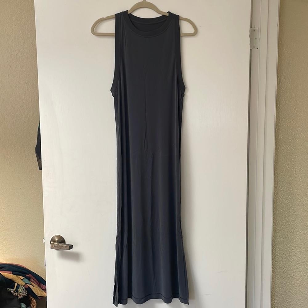 Lululemon midi dress- charcoal grey. Size 6